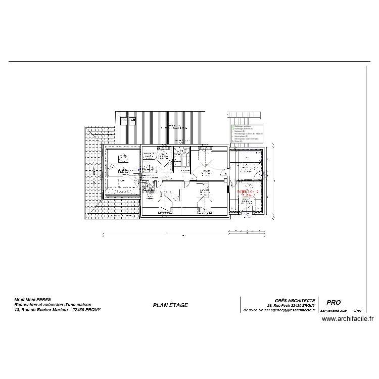 PERES ELEC ETAGE. Plan de 
