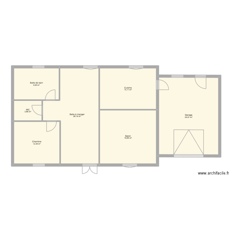 maison couddes rez de chausse. Plan de 7 pièces et 116 m2