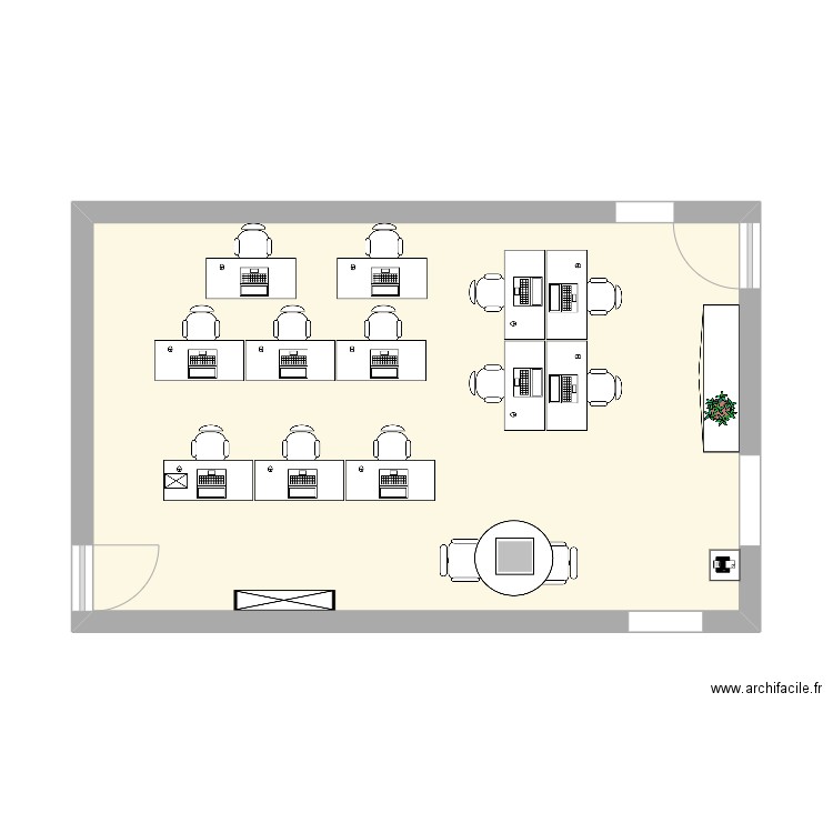 Aménagement 1. Plan de 1 pièce et 37 m2