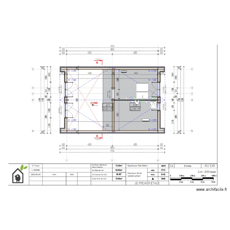 étage astrid. Plan de 0 pièce et 0 m2