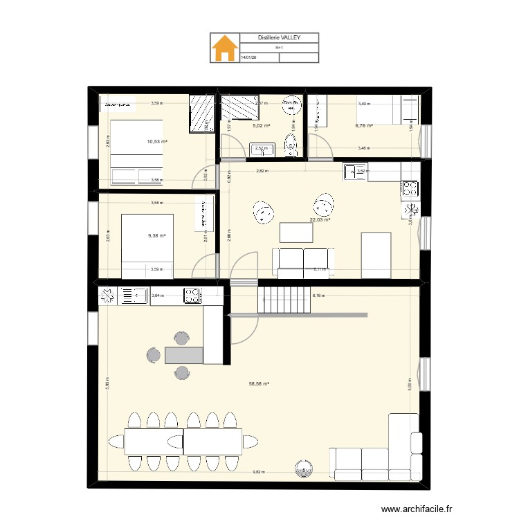 barOC R+1 5. Plan de 0 pièce et 0 m2