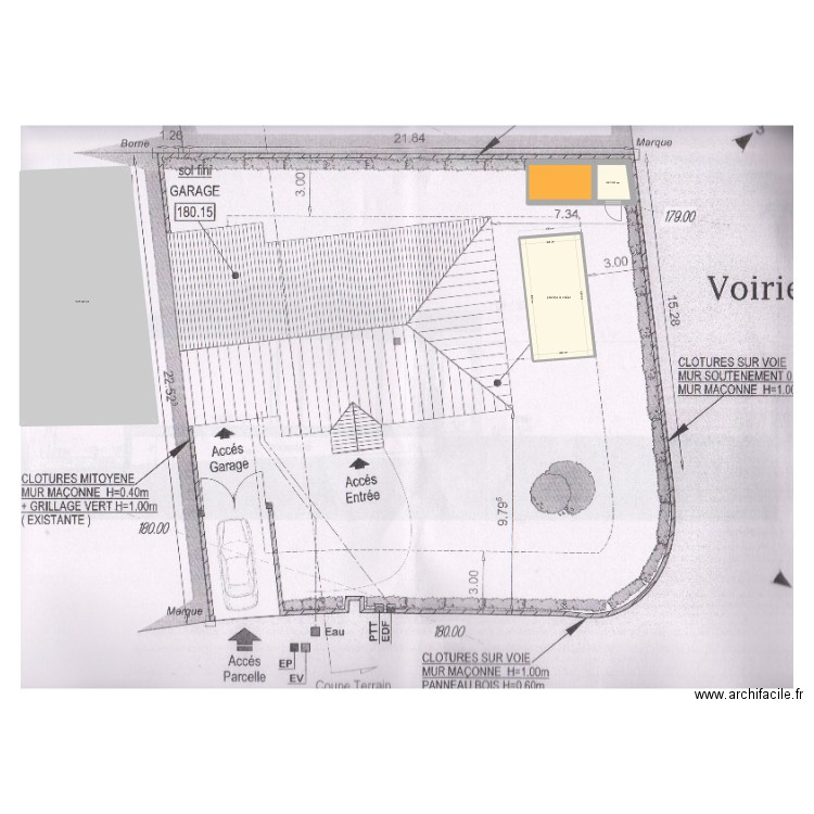 plan masse piscine. Plan de 4 pièces et 92 m2