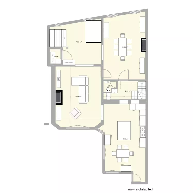 DH- RDC 11 10 26. Plan de 7 Pièces et 115 m²