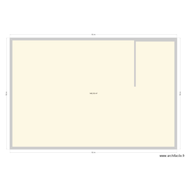 Maison Paisible. Plan de 1 pièce et 140 m2
