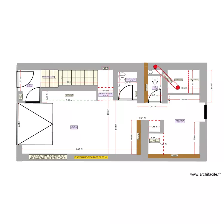 GARAGE. Plan de 