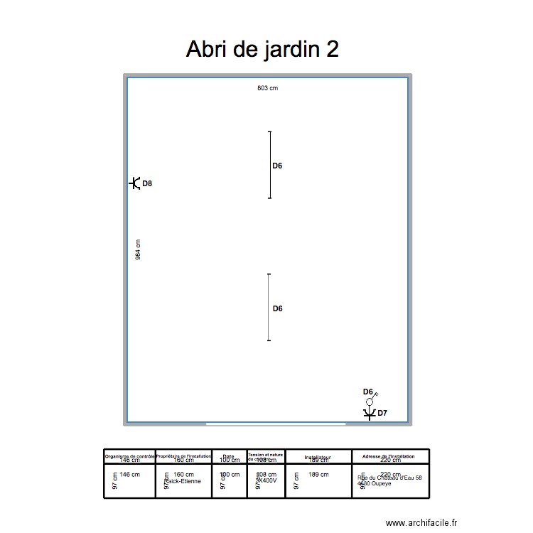 Raick Abri de jardin 2. Plan de 13 pièces et 92 m2