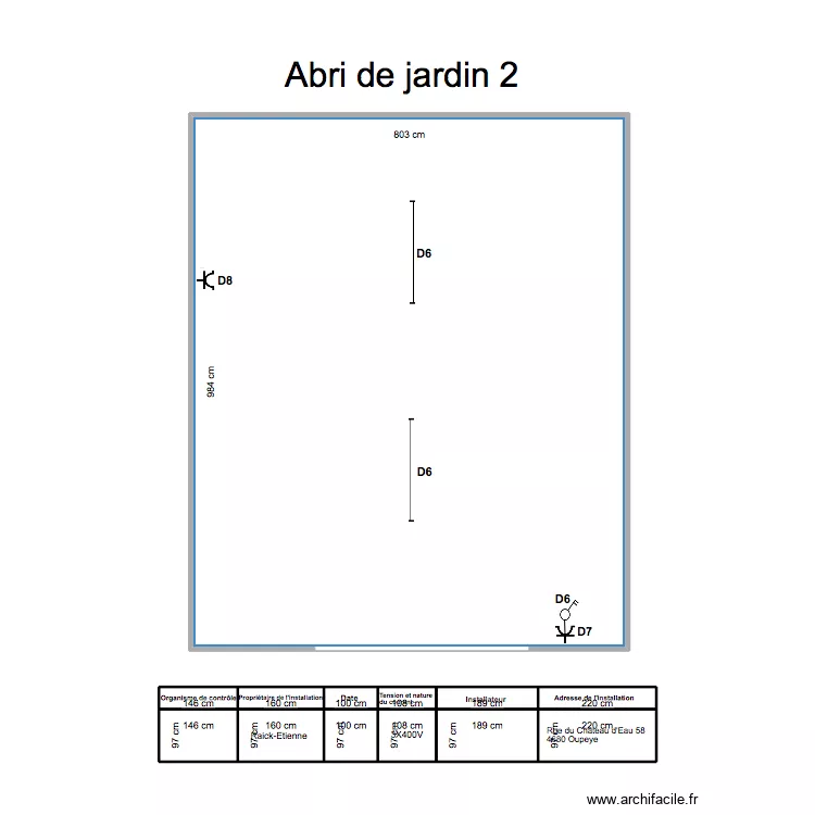 Raick Abri de jardin 2. Plan de 