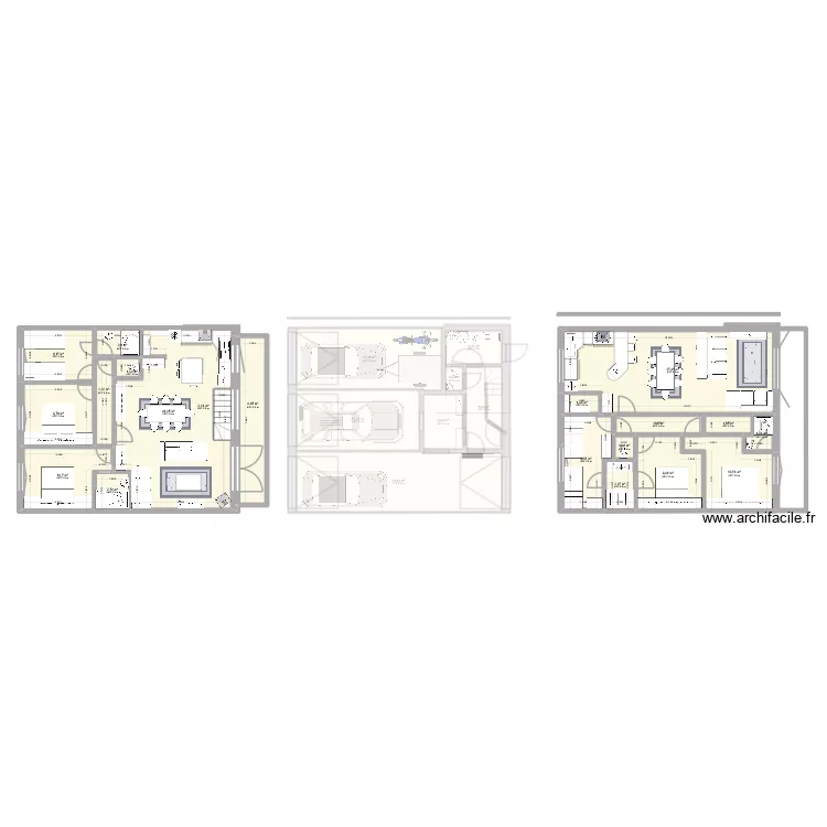 plan garage - &eacute;tage 8 fini. Plan de 27  et 256 m²