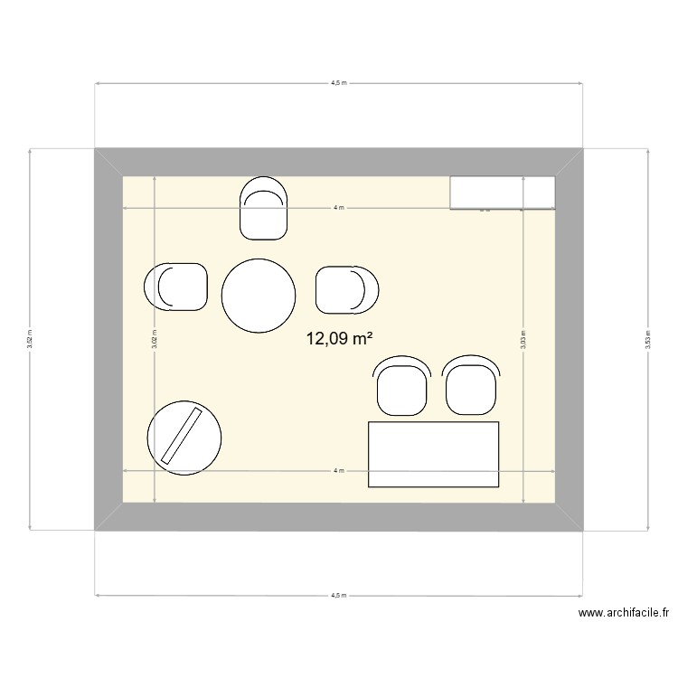 Tyre Germany. Plan de 1 pièce et 12 m2