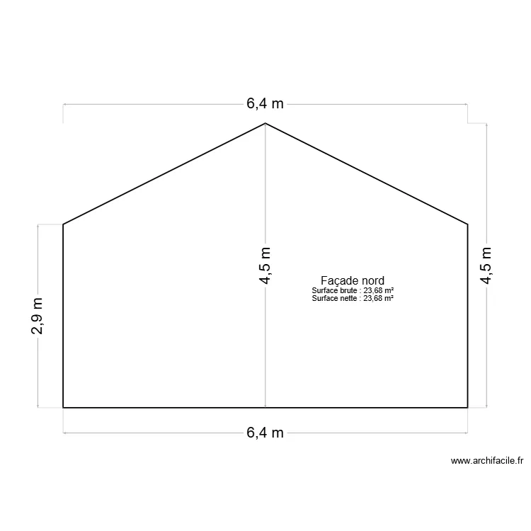 fa&ccedil;ade 3 nord. Plan de 