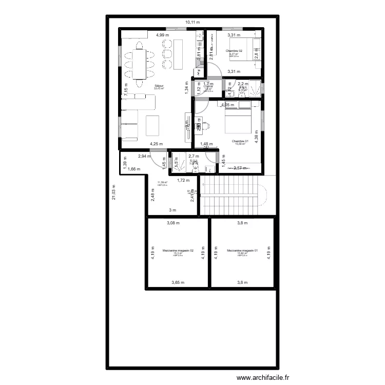 Felina 66. Plan de 10  et 320 m²