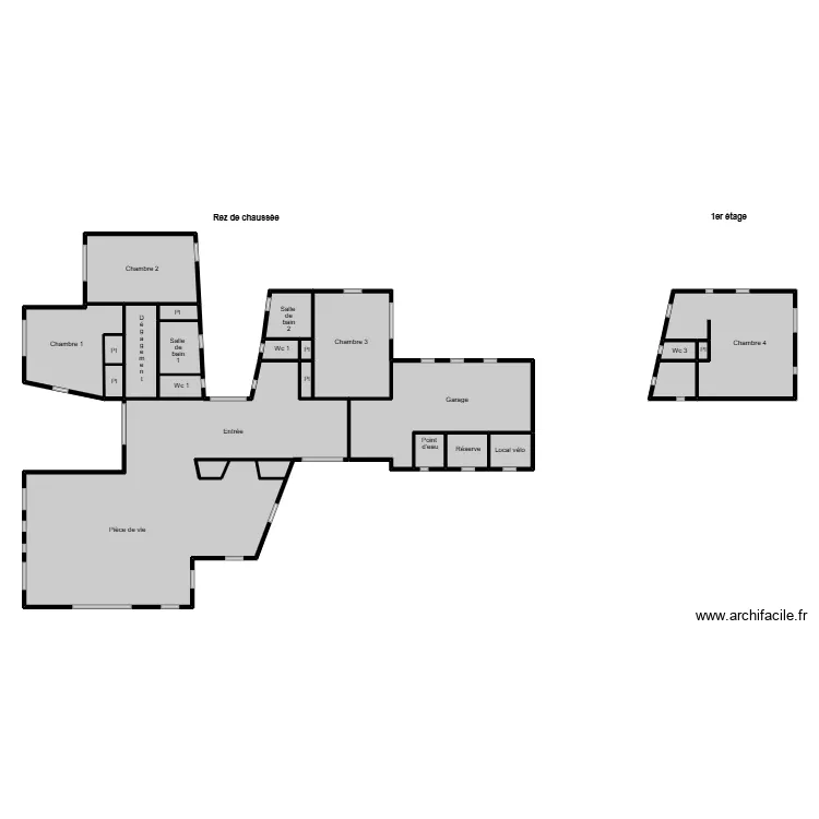 Cavrois Plan. Plan de 22  et 191 m²