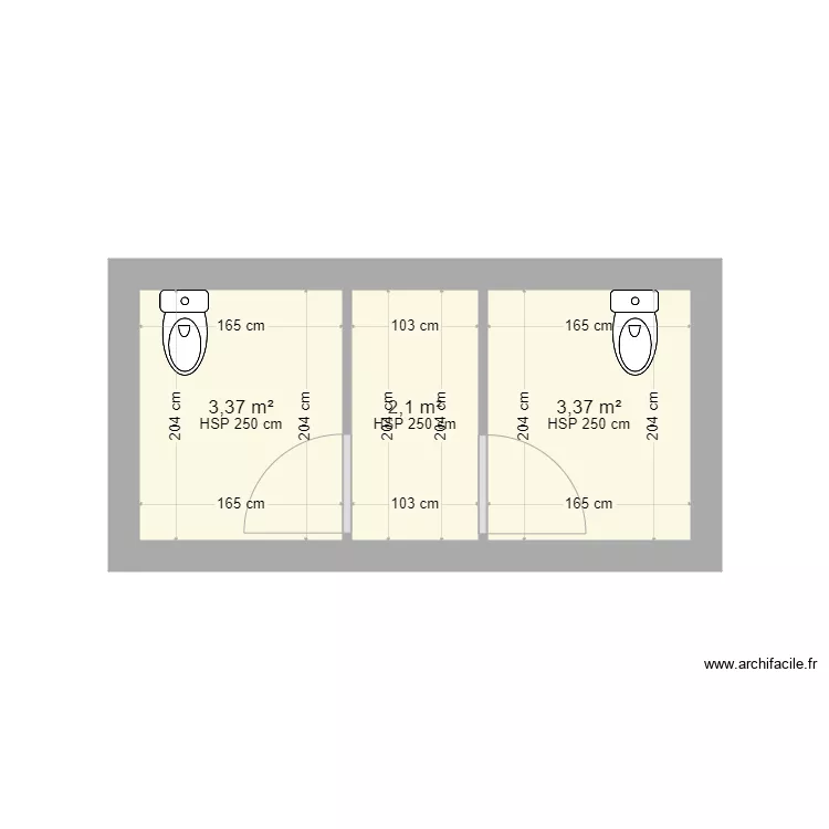 Bar Frontonas. Plan de 3 et 9 m² Bar Frontonas. Plan de 3 et 9 m²