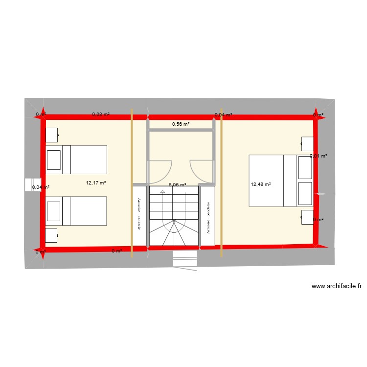 Gîte Denis & Carole étage. Plan de 0 pièce et 0 m2