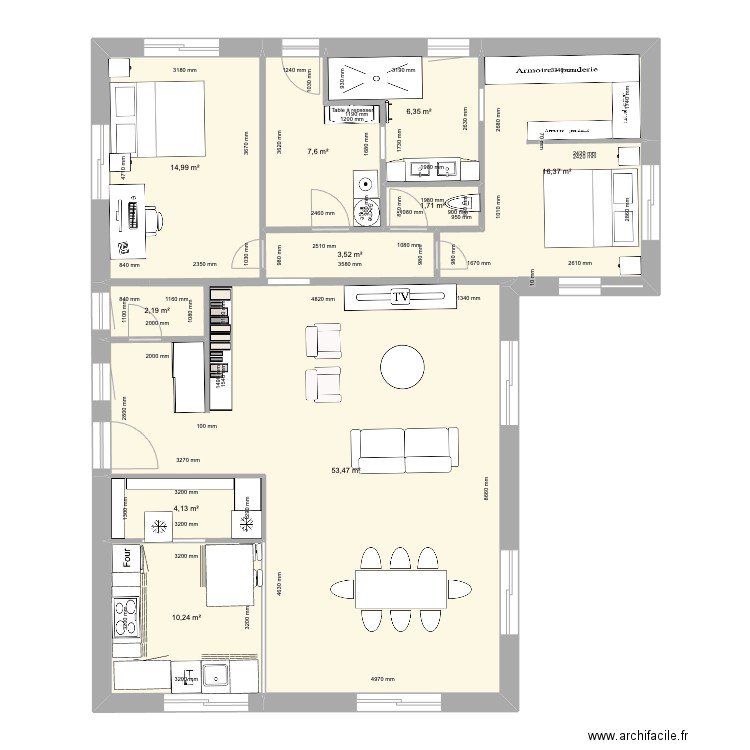 maison pougny v2 cuisine petit cellier. Plan de 0 pièce et 0 m2