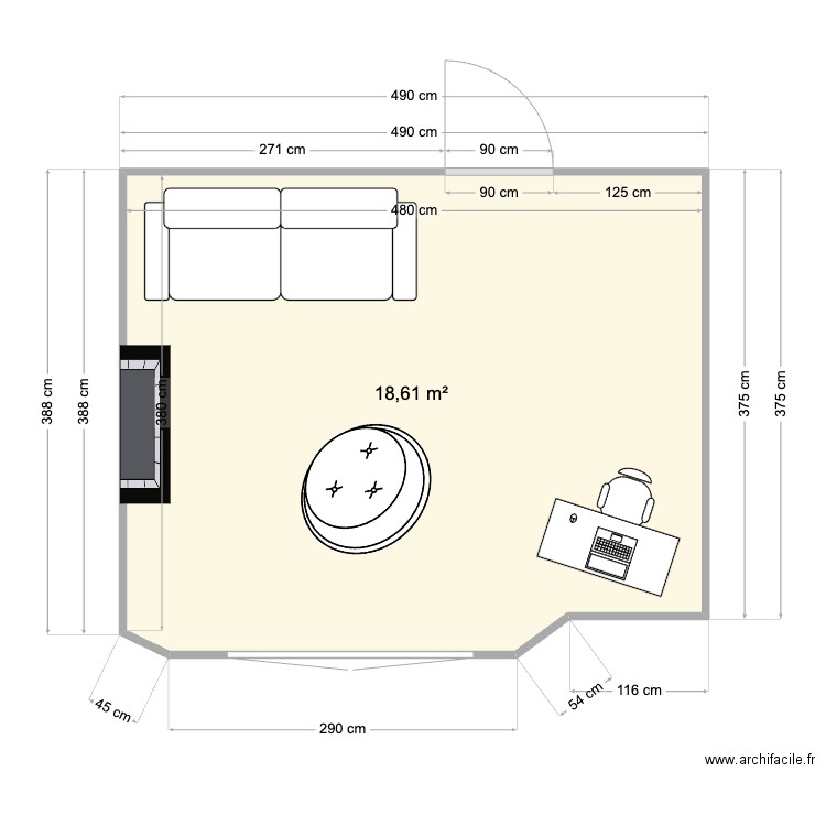 APPTVH - SALON. Plan de 0 pièce et 0 m2