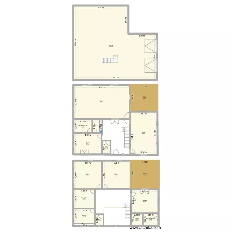 Maison Haitzen Azpian. Plan de 19 Pièces et 433 m² Maison Haitzen Azpian. Plan de 19 Pièces et 433 m²