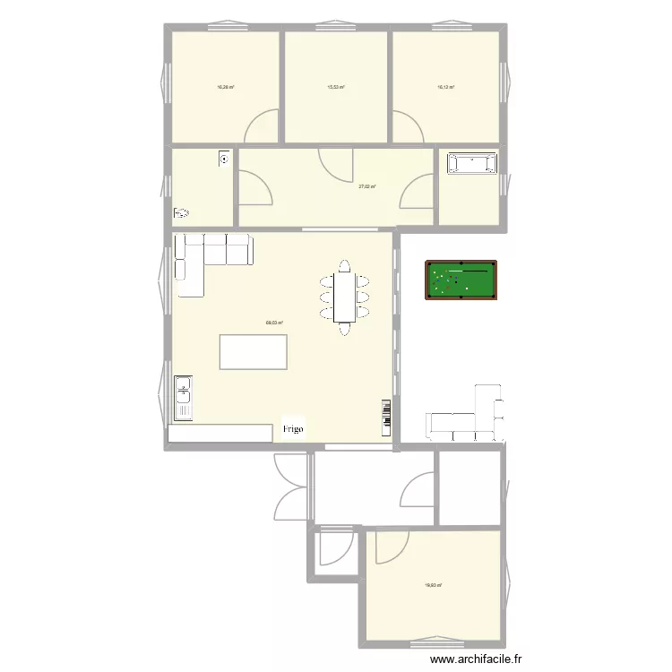First Plan. Plan de 6  et 164 m²