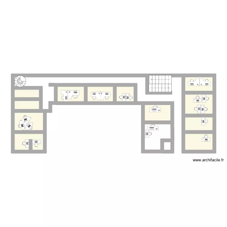 1er &eacute;tage. Plan de 12 Pièces et 29 m²