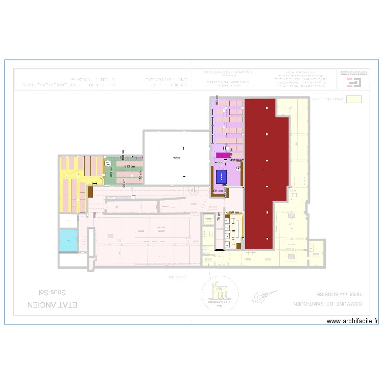 plan_G_OMAJ_actuel_newloc. Plan de 11 pièces et 877 m2