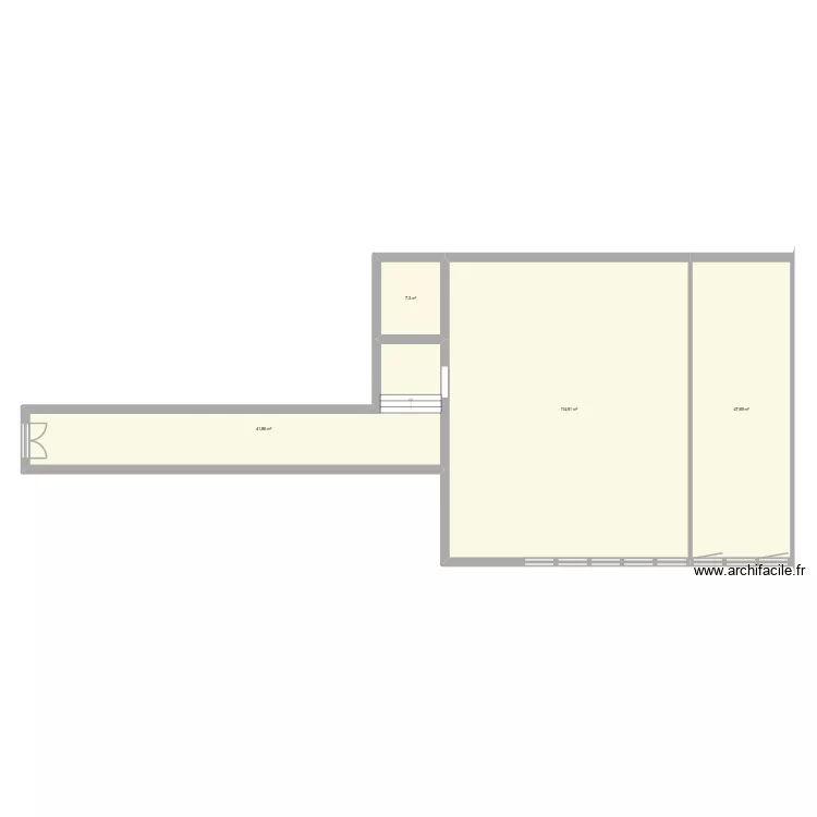 belleville etage. Plan de 4  et 212 m²