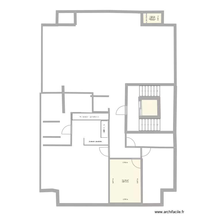 plan etage massar 1p. Plan de 3 Pièces et 14 m² plan etage massar 1p. Plan de 3 Pièces et 14 m²