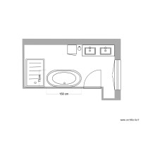 Plan SDB Bersée meublée