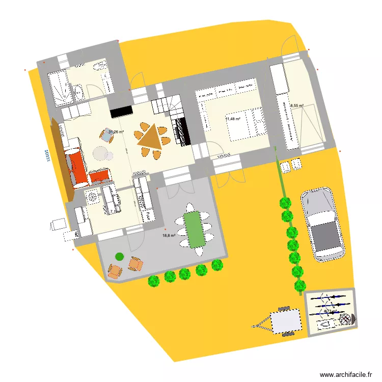 PRIEUX plan intérieur RDC 2209. Plan de PRIEUX plan intérieur RDC 2209. Plan de