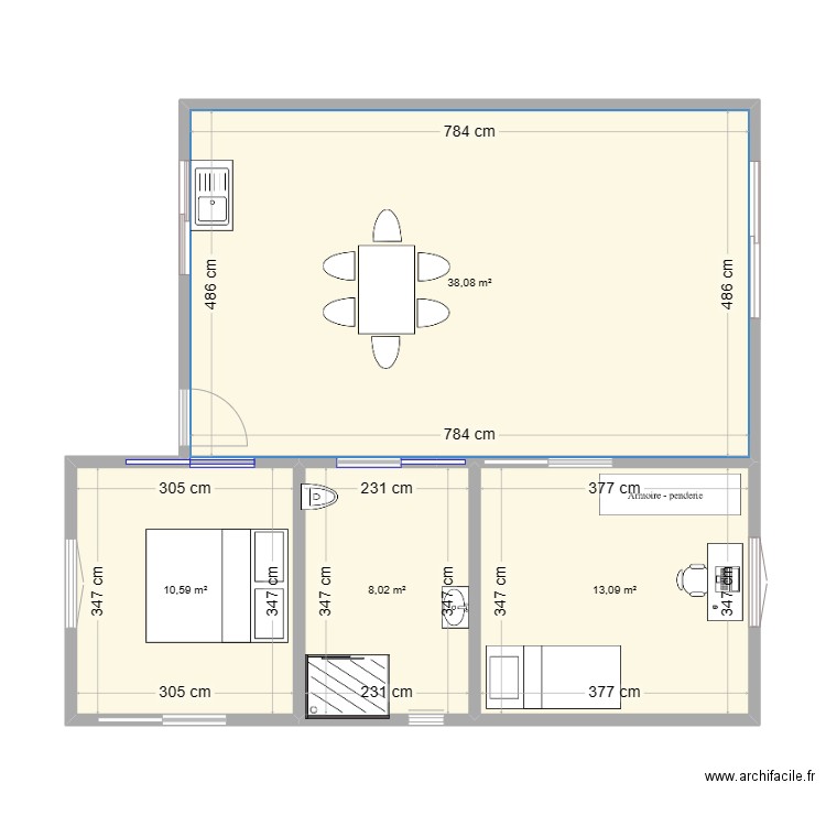 maison. Plan de 0 pièce et 0 m2