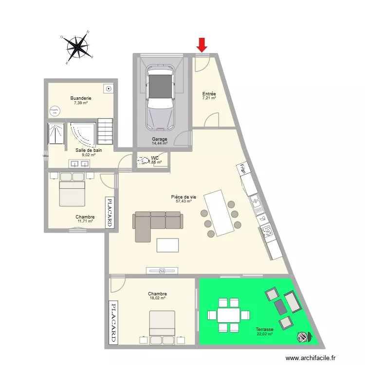 GEORGIN JC. Plan de 10  et 150 m²