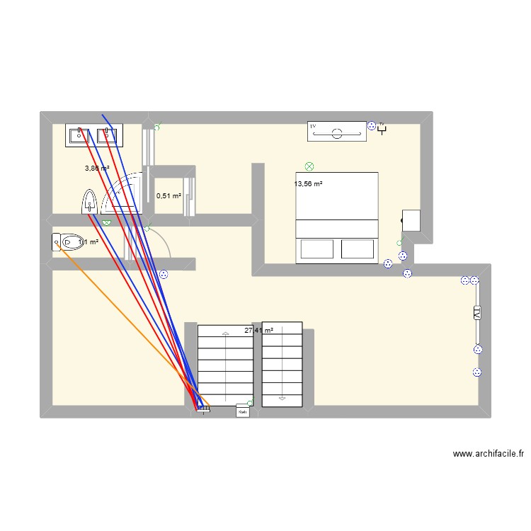 maison jp v. Plan de 5 pièces et 46 m2