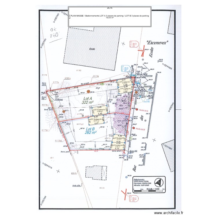 PARKING 221. Plan de 7 pièces et 275 m2