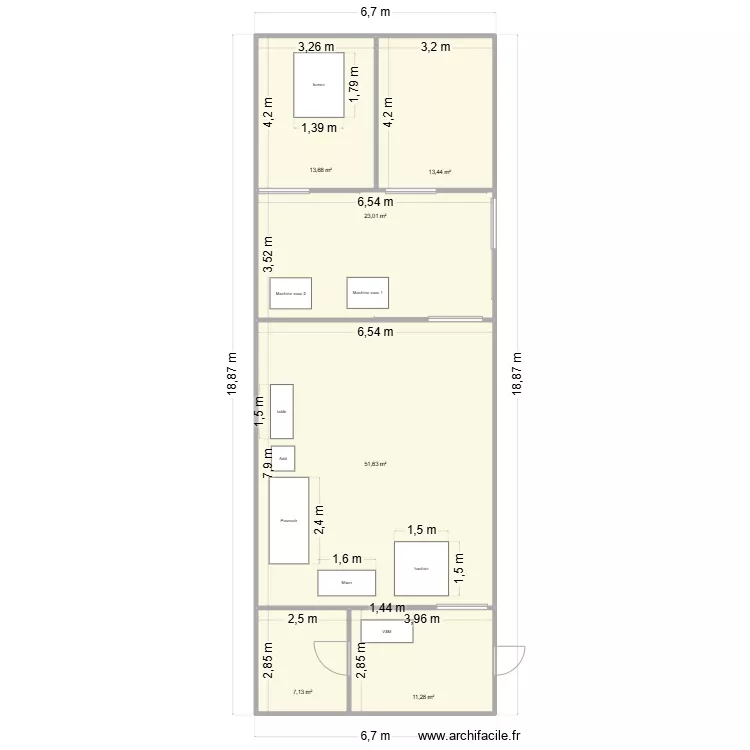 plan chacu evacuation d'eau usee. Plan de 
