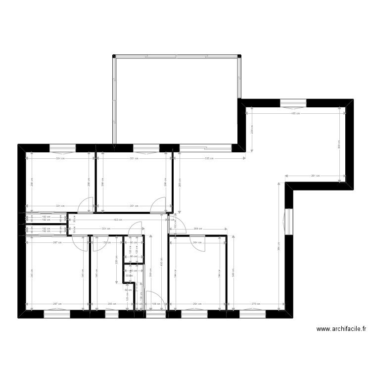 HUBERT. Plan de 11 pièces et 100 m2