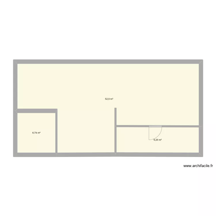Usine Scionzier Petit T3. Plan de 