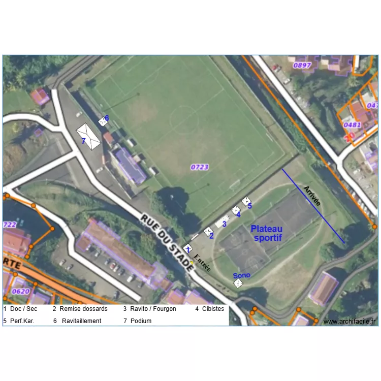 trail. Plan de 