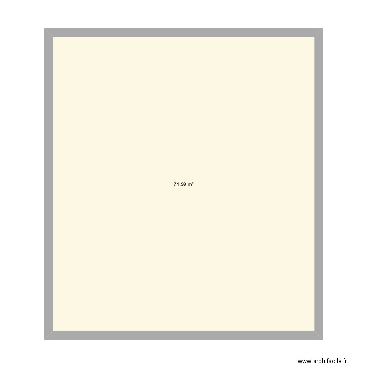 Miellerie. Plan de 1 pièce et 72 m2