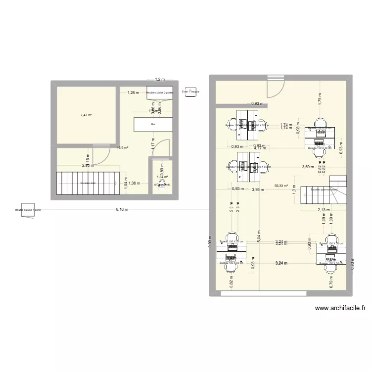 bureau_v3. Plan de 4 et 85 m² bureau_v3. Plan de 4 et 85 m²