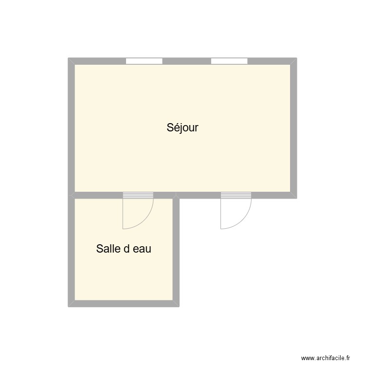LE LONG PONTANIOU N°1. Plan de 2 pièces et 10 m2