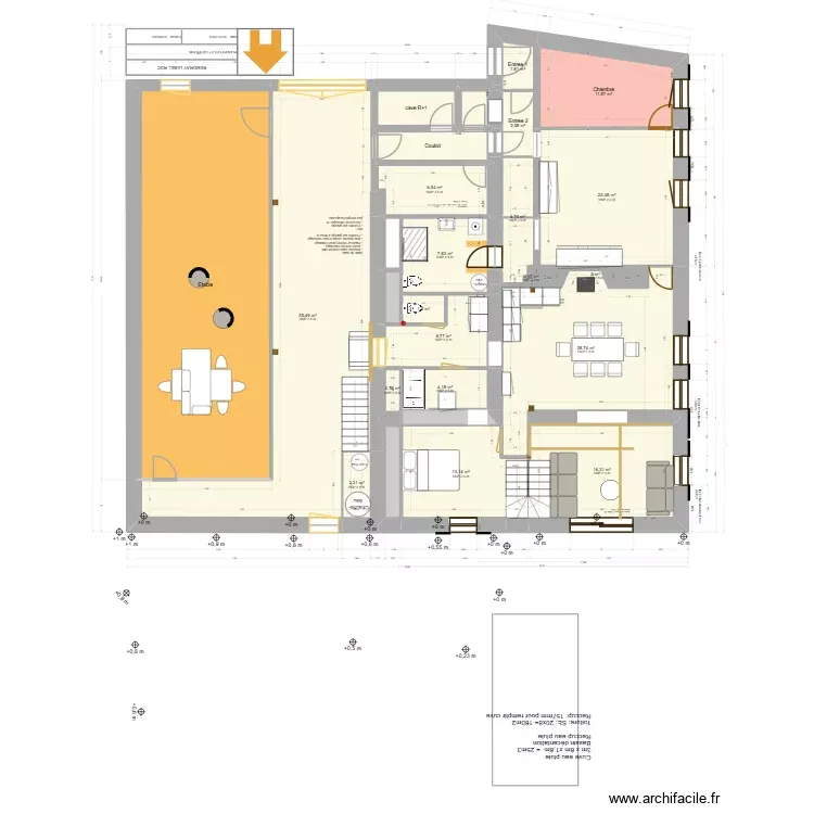 Projet SUD et salon 4. Plan de 44 Pièces et 529 m² Projet SUD et salon 4. Plan de 44 Pièces et 529 m²