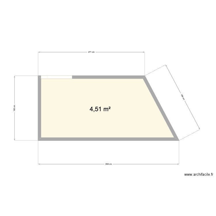 Régie Massy. Plan de 1 pièce et 5 m2