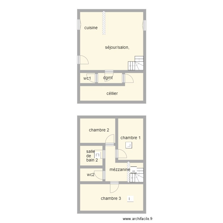 0148 apt2. Plan de 11 pièces et 91 m2