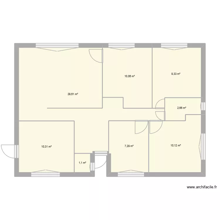 M Degoulet. Plan de 8  et 80 m²