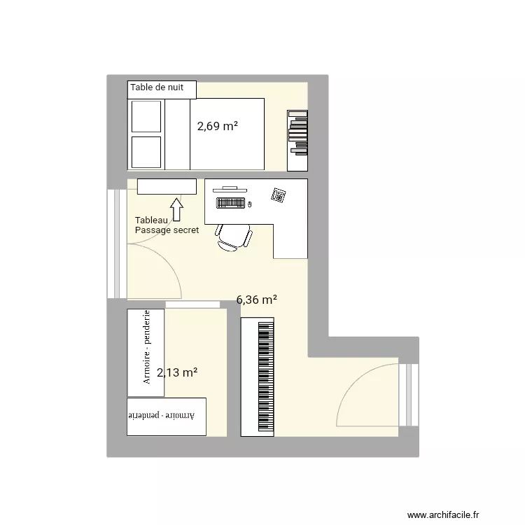 Chambre Lubin. Plan de 