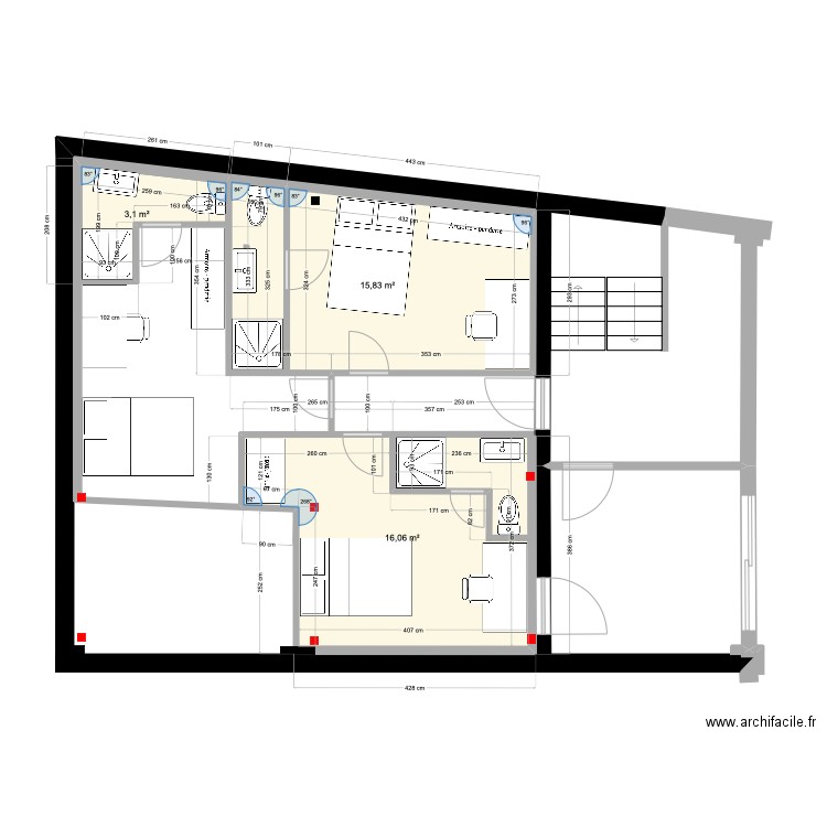 Plan 1er Chambres/2/1. Plan de 0 pièce et 0 m2
