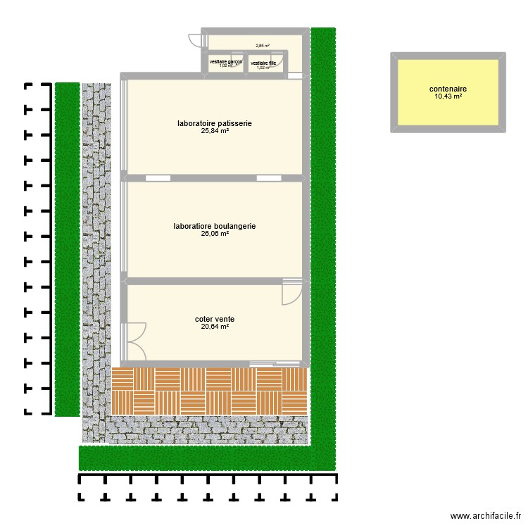 NONO. Plan de 7 pièces et 88 m2