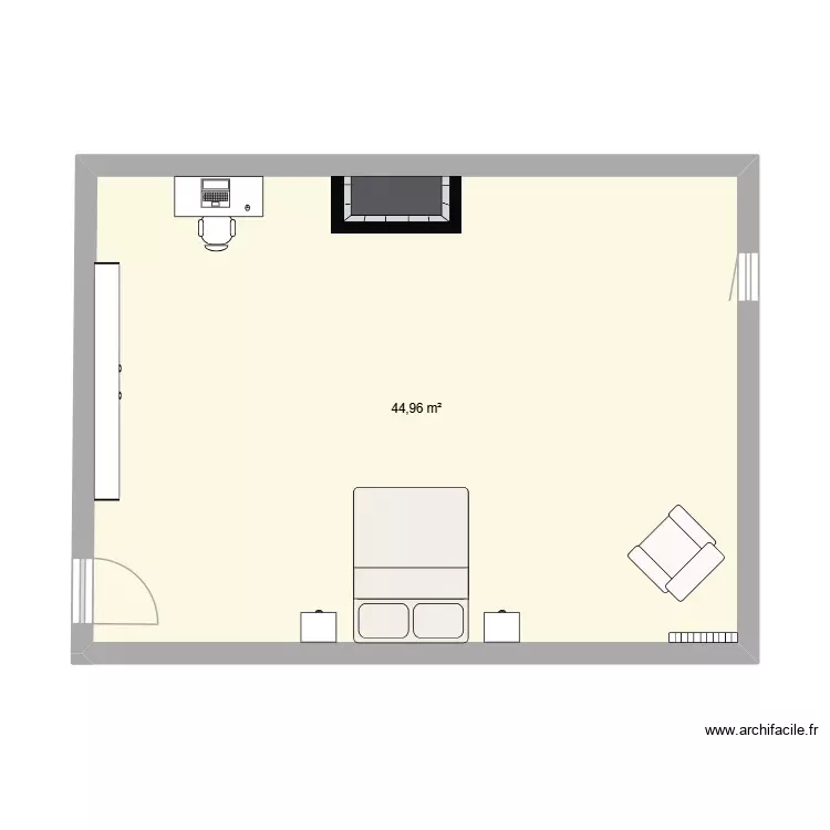 CHAMBRE SOPHIE. Plan de 1 Pièce et 45 m² CHAMBRE SOPHIE. Plan de 1 Pièce et 45 m²