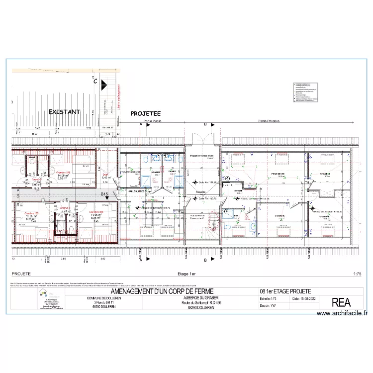 Auberge GRABBER DOLLEREN. Plan de Auberge GRABBER DOLLEREN. Plan de