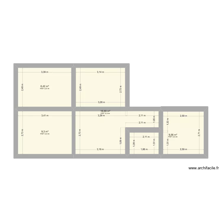 maison le mans. Plan de 4  et 46 m²