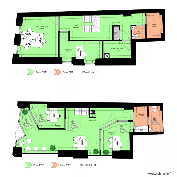 La Rochelle - Cotations exactes v2. Plan de 20  et 161 m²